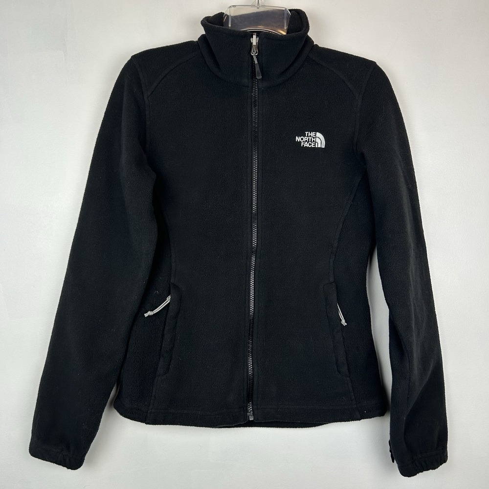 The North Face Fleece Jacket Womens XS Black Zip Front Sweatshirt Cozy Warm